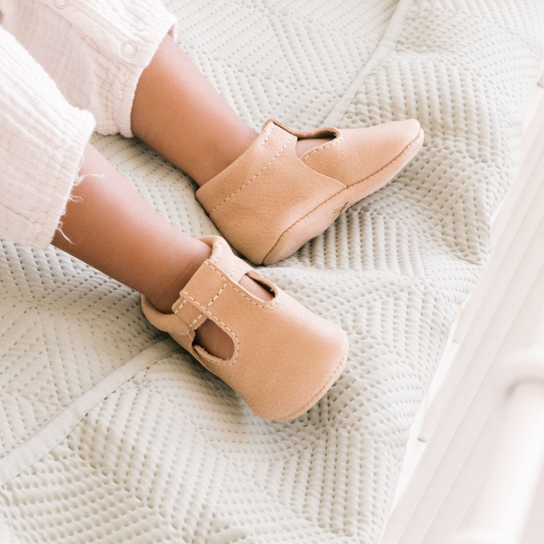 Weathered Brown T - Bar Baby Shoe - Norani Baby