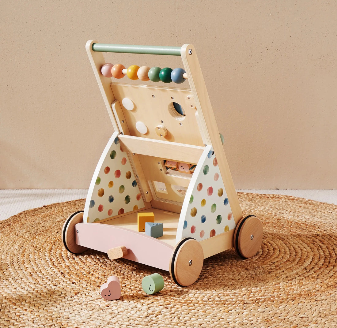 Tiny Land® Versatile Natural Wooden Baby Walker - Norani Baby