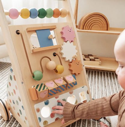 Tiny Land® Versatile Natural Wooden Baby Walker - Norani Baby