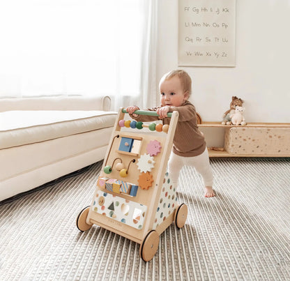Tiny Land® Versatile Natural Wooden Baby Walker - Norani Baby