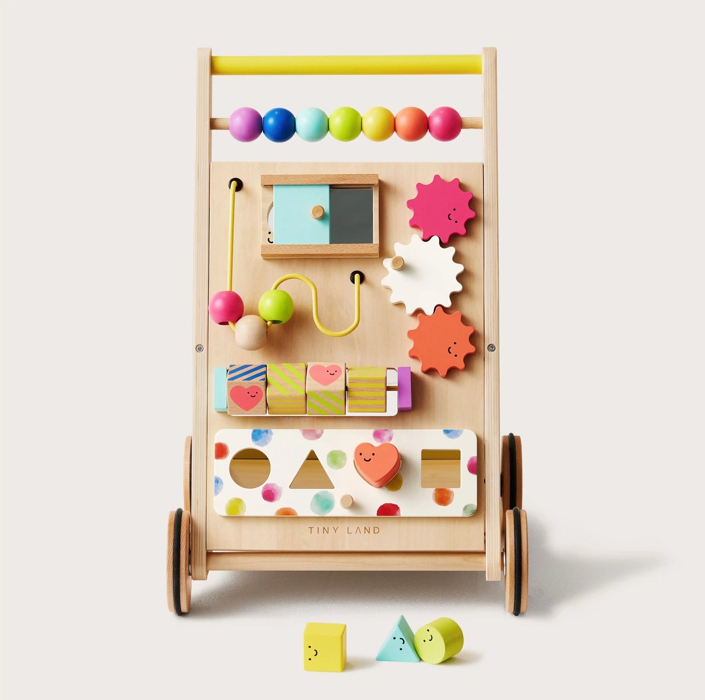Tiny Land® Premium Natural Wooden Activity Walker - Norani Baby