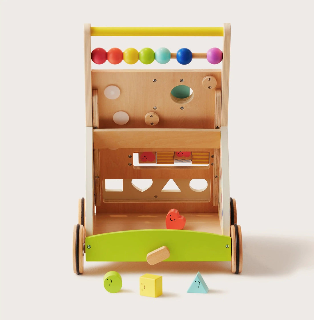 Tiny Land® Premium Natural Wooden Activity Walker - Norani Baby