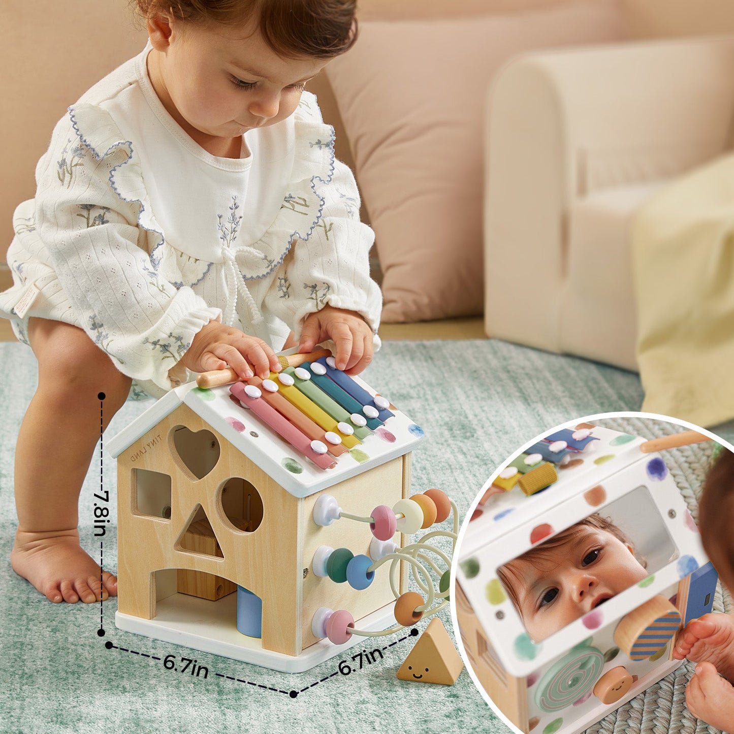 Tiny Land® Cottage Activity Cube - Morandi - Norani Baby