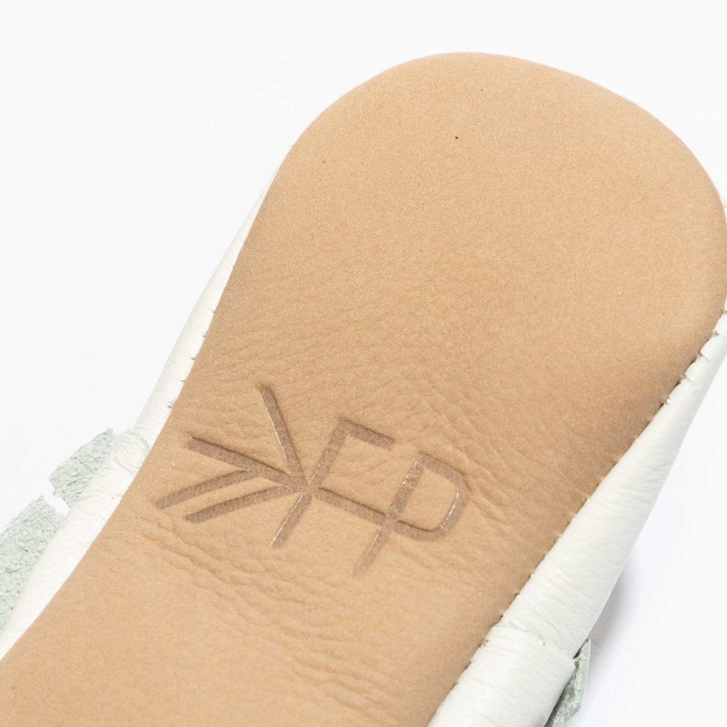 Toasted Bright White Moccasin Baby Shoe - Norani Baby