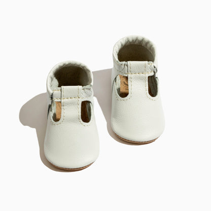 Toasted Bright White T - Bar Baby Shoe - Norani Baby