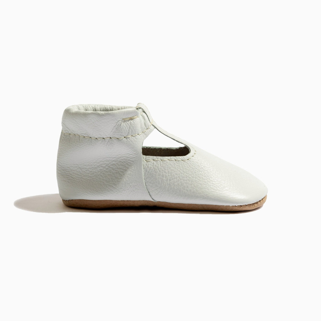 Toasted Bright White T - Bar Baby Shoe - Norani Baby