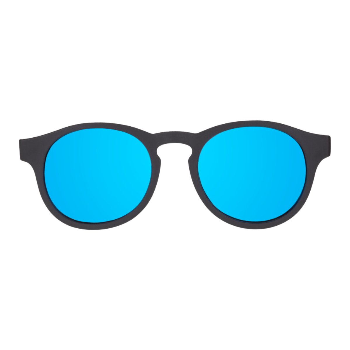 Jet Black Keyhole | Polarized Cobalt Blue Mirrored Lenses