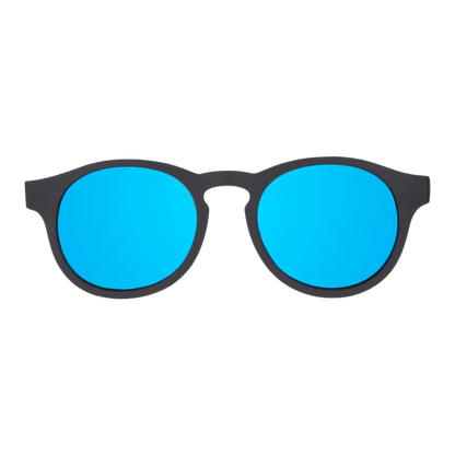 Jet Black Keyhole | Polarized Cobalt Blue Mirrored Lenses