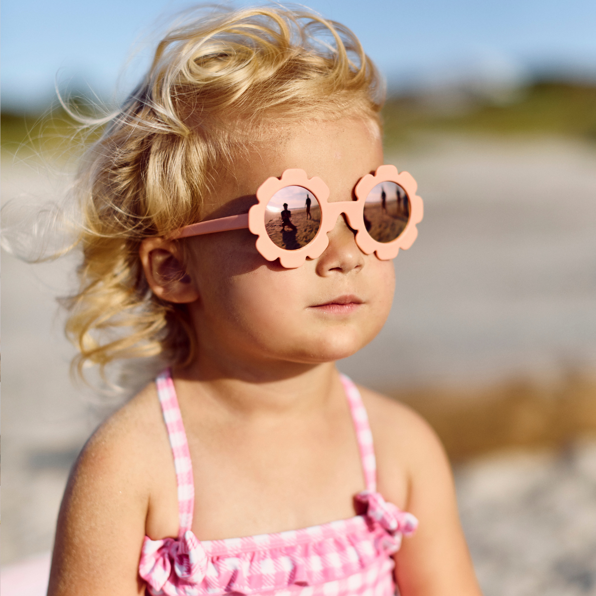 Peachy Keen Flower I Polarized Rose Gold Mirrored Lenses