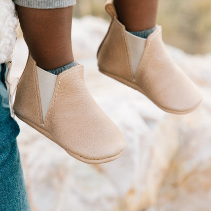 Weathered Brown Chelsea Boot Baby Shoe - Norani Baby