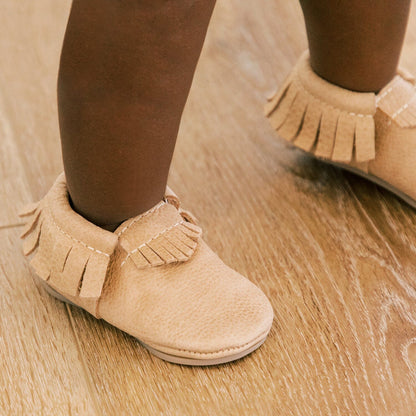 Weathered Brown Moccasin Baby Shoe - Norani Baby