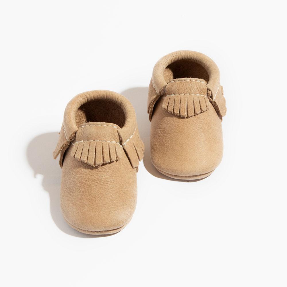 Weathered Brown Moccasin Baby Shoe - Norani Baby