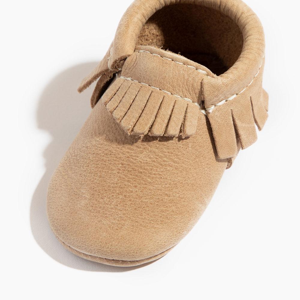 Weathered Brown Moccasin Baby Shoe - Norani Baby