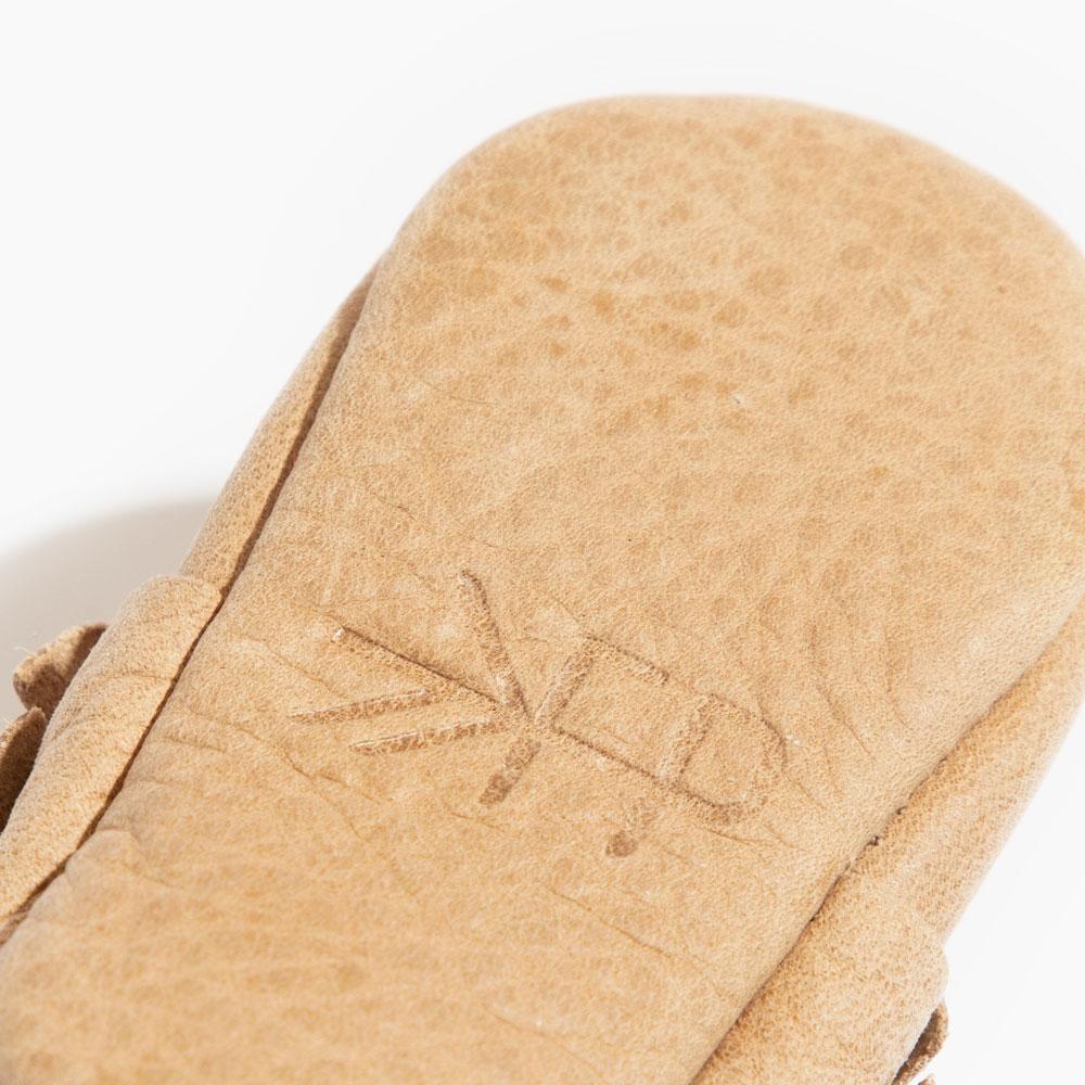 Weathered Brown Moccasin Baby Shoe - Norani Baby