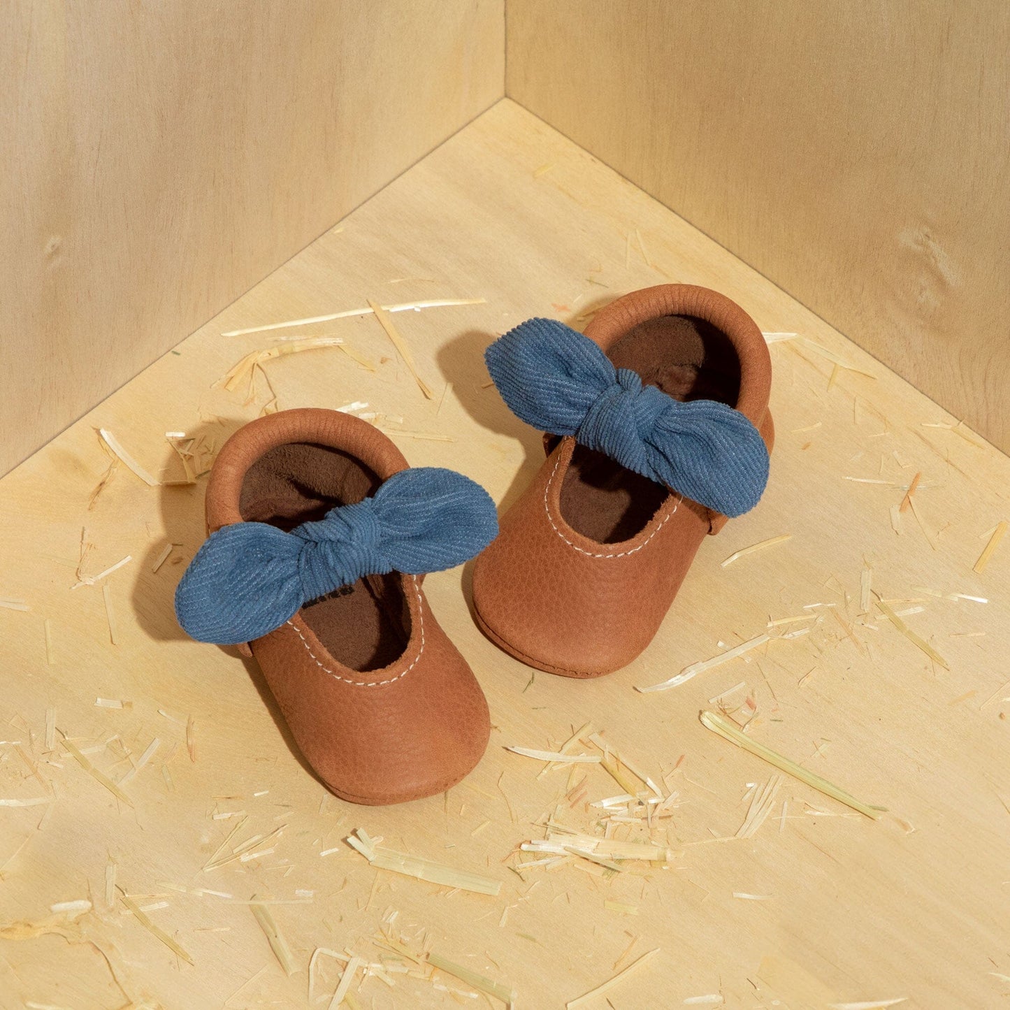 Corduroy Cowgirl Knotted Bow Baby Shoe - Norani Baby