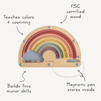 Wooden Magnetic Rainbow Maze - Norani Baby