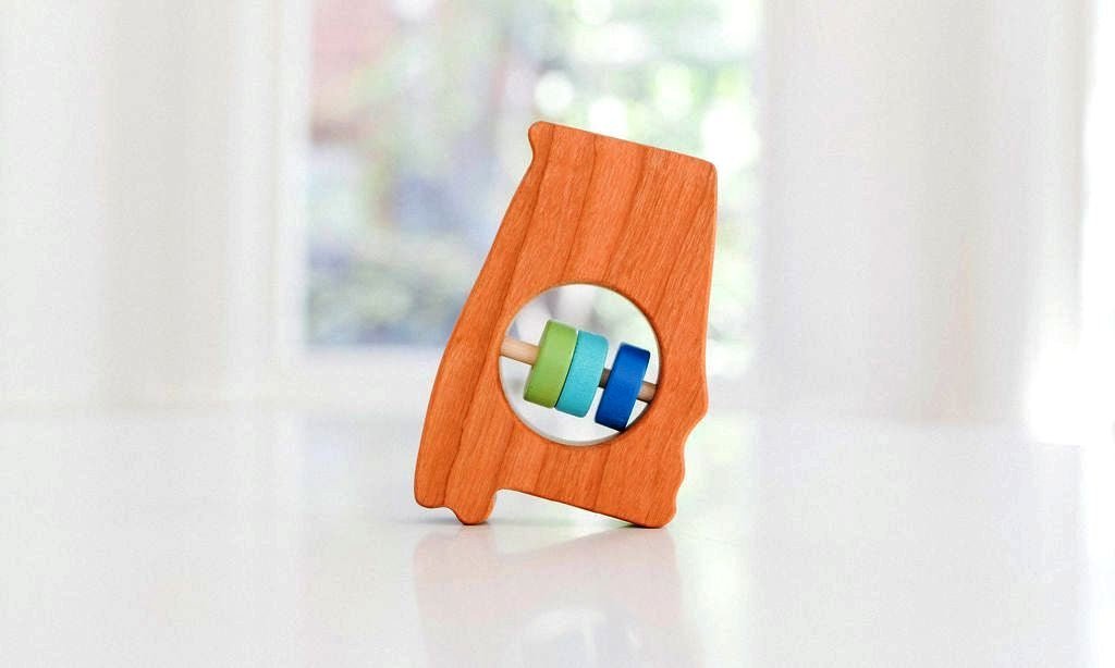 Alabama State Wooden Baby Rattle™ - Norani Baby