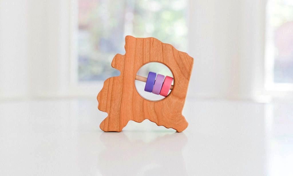 Alaska State Wooden Baby Rattle™ - Norani Baby