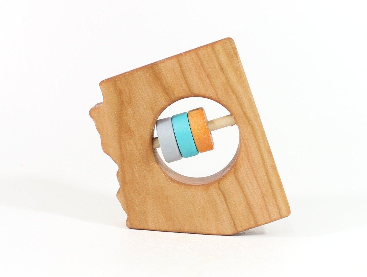 Arizona State Wooden Baby Rattle™ - Norani Baby