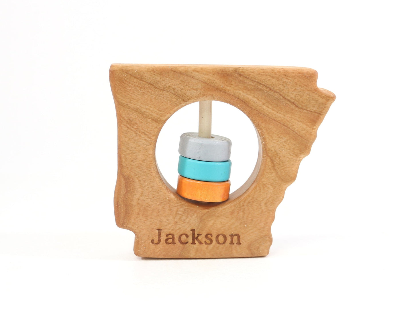 Arkansas State Wooden Baby Rattle™ - Norani Baby