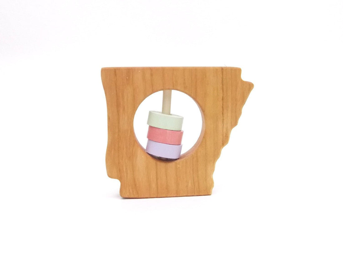 Arkansas State Wooden Baby Rattle™ - Norani Baby