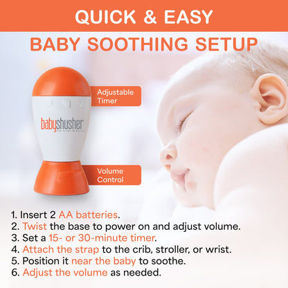 Baby Shusher Sound Machine – Real Human Shushing Sound for Newborn Sleep & Soothing - Norani Baby