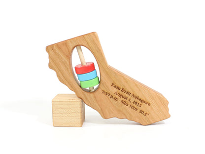 California State Wooden Baby Rattle™ - Norani Baby