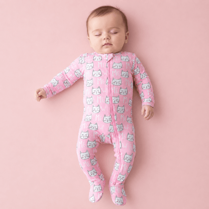 Modal Footie - Kitty Cats - Norani Baby