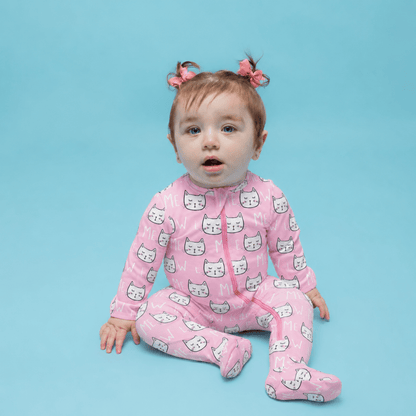 Modal Footie - Kitty Cats - Norani Baby