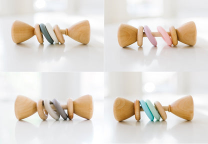 Color Block Classic Baby Rattle - Norani Baby