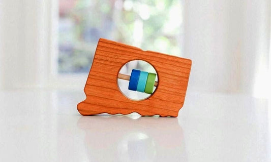 Connecticut State Wooden Baby Rattle™ - Norani Baby