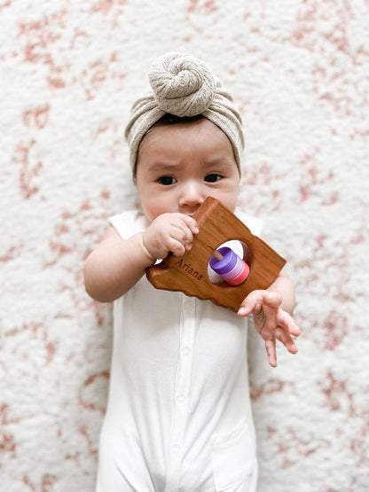 Connecticut State Wooden Baby Rattle™ - Norani Baby