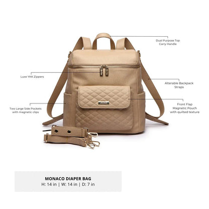 Signature Diaper Bag Latte Brown - Norani Baby