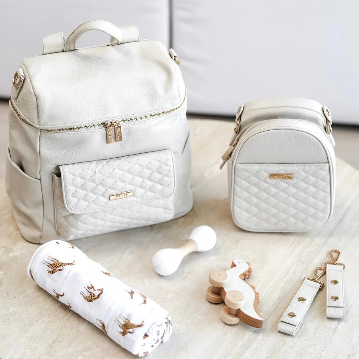 Signature Diaper Bag Pearl White - Norani Baby