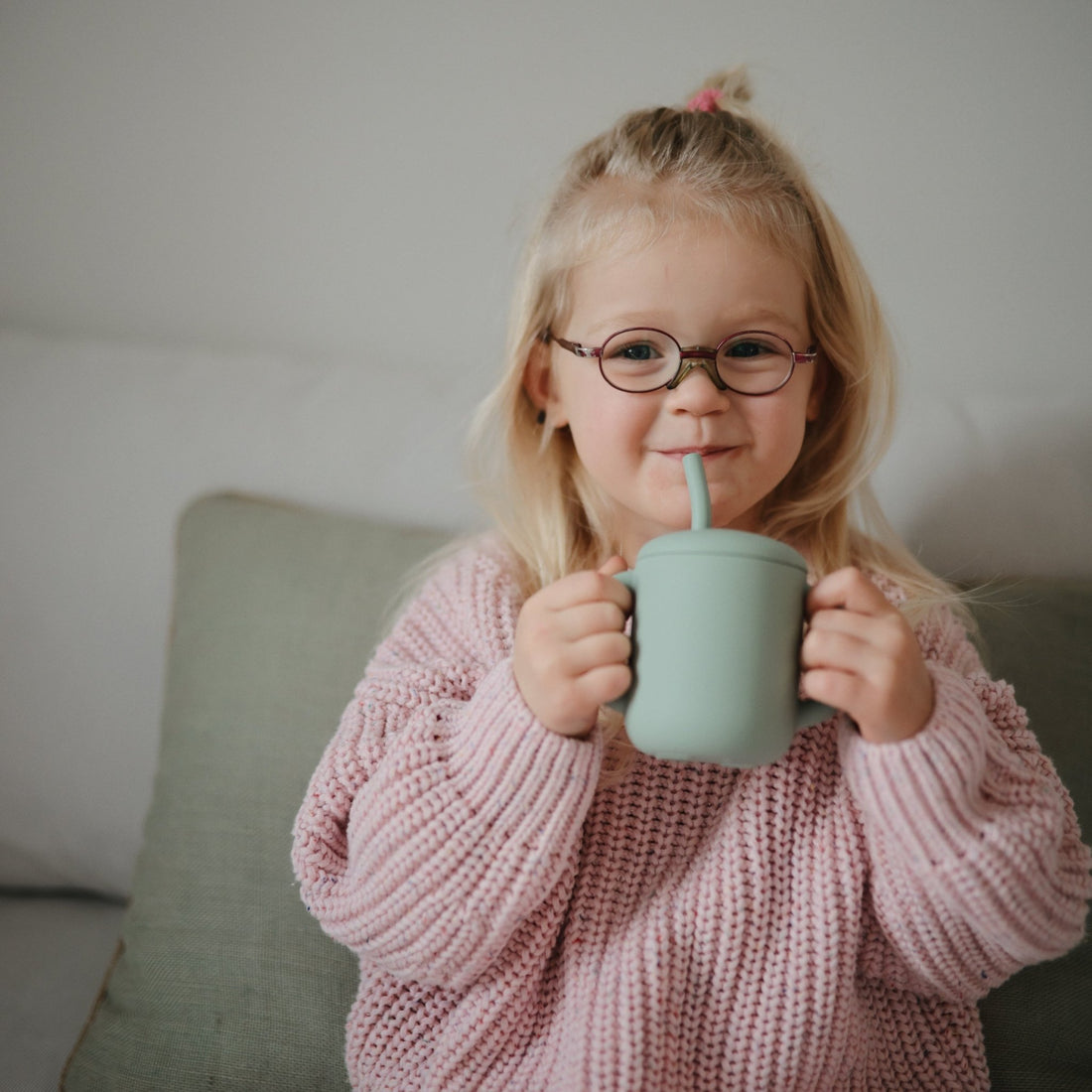 Silicone Training Cup + Straw - Norani Baby