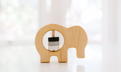 Elephant Wooden Baby Rattle - Norani Baby