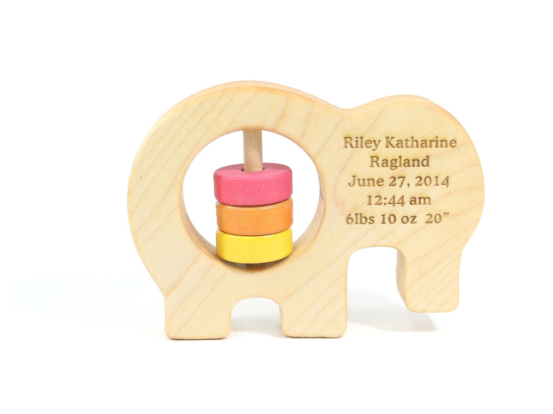 Elephant Wooden Baby Rattle - Norani Baby