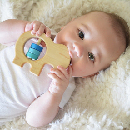 Elephant Wooden Baby Rattle - Norani Baby