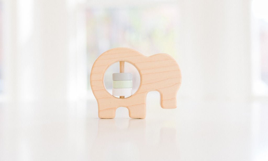 Elephant Wooden Baby Rattle - Norani Baby