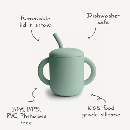 Silicone Training Cup + Straw - Norani Baby