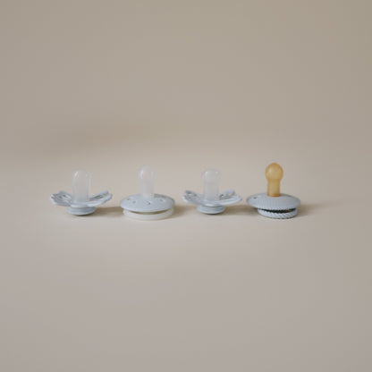 FRIGG Baby's First Pacifier Moonlight Sailing (Powder Blue) 4 - Pack - Norani Baby