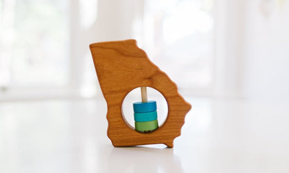 Georgia State Wooden Baby Rattle™ - Norani Baby