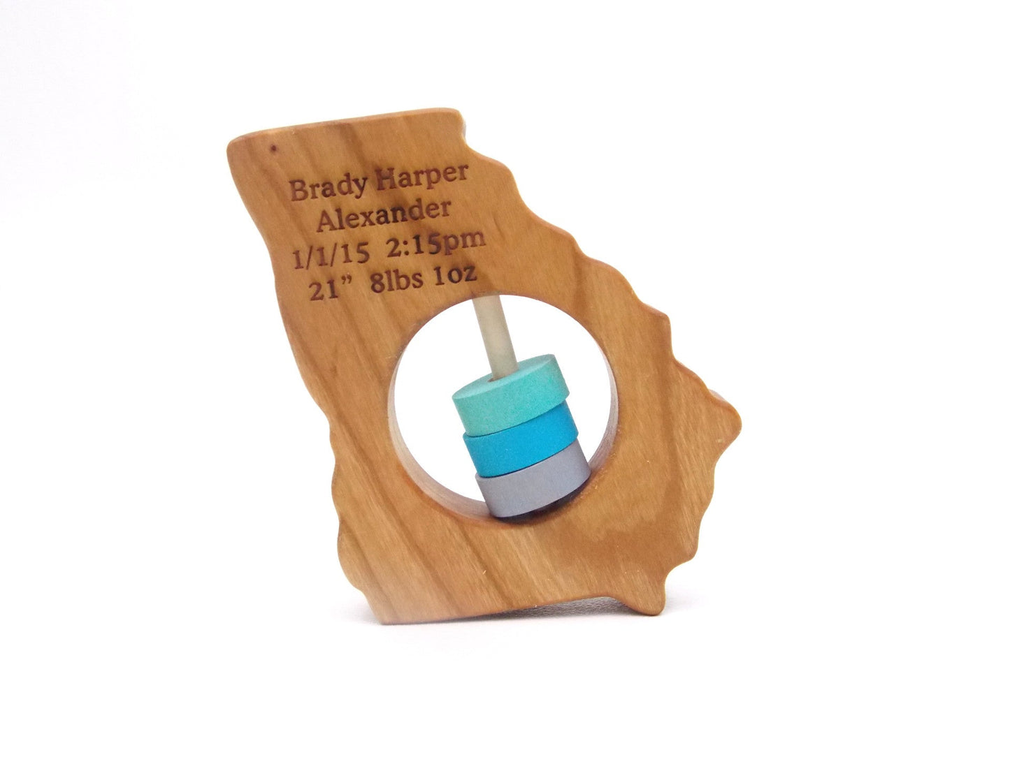Georgia State Wooden Baby Rattle™ - Norani Baby