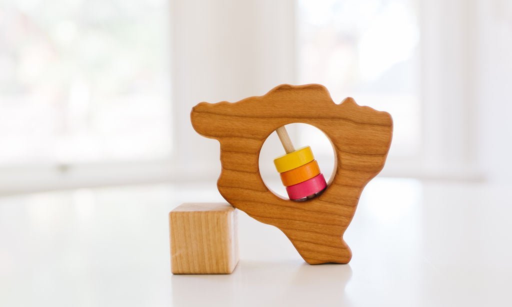 Hawaii State Big Island Wooden Baby Rattle™ - Norani Baby