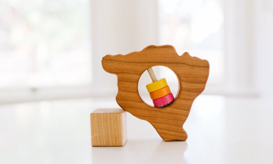 Hawaii State Big Island Wooden Baby Rattle™ - Norani Baby
