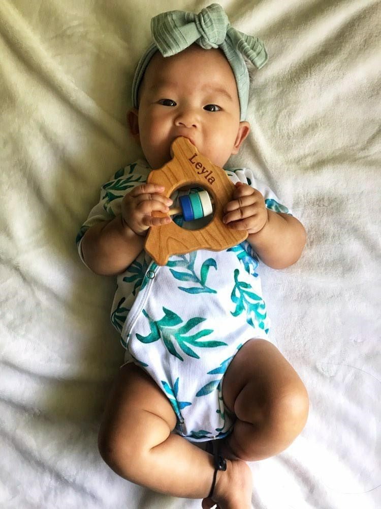 Hawaii State Big Island Wooden Baby Rattle™ - Norani Baby