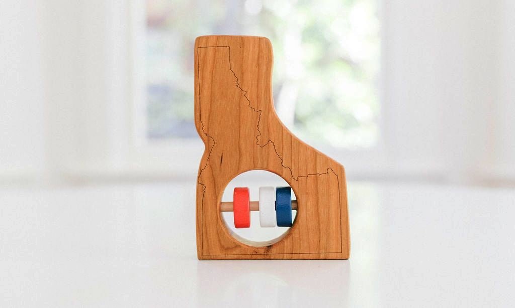 Idaho State Wooden Baby Rattle™ - Norani Baby