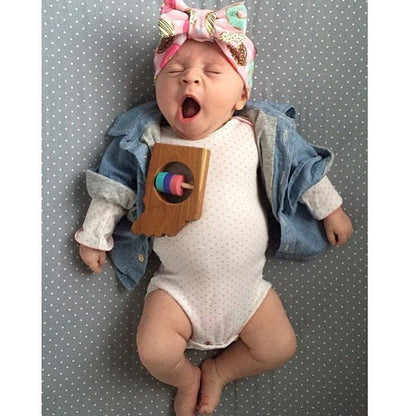Indiana State Wooden Baby Rattle™ - Norani Baby
