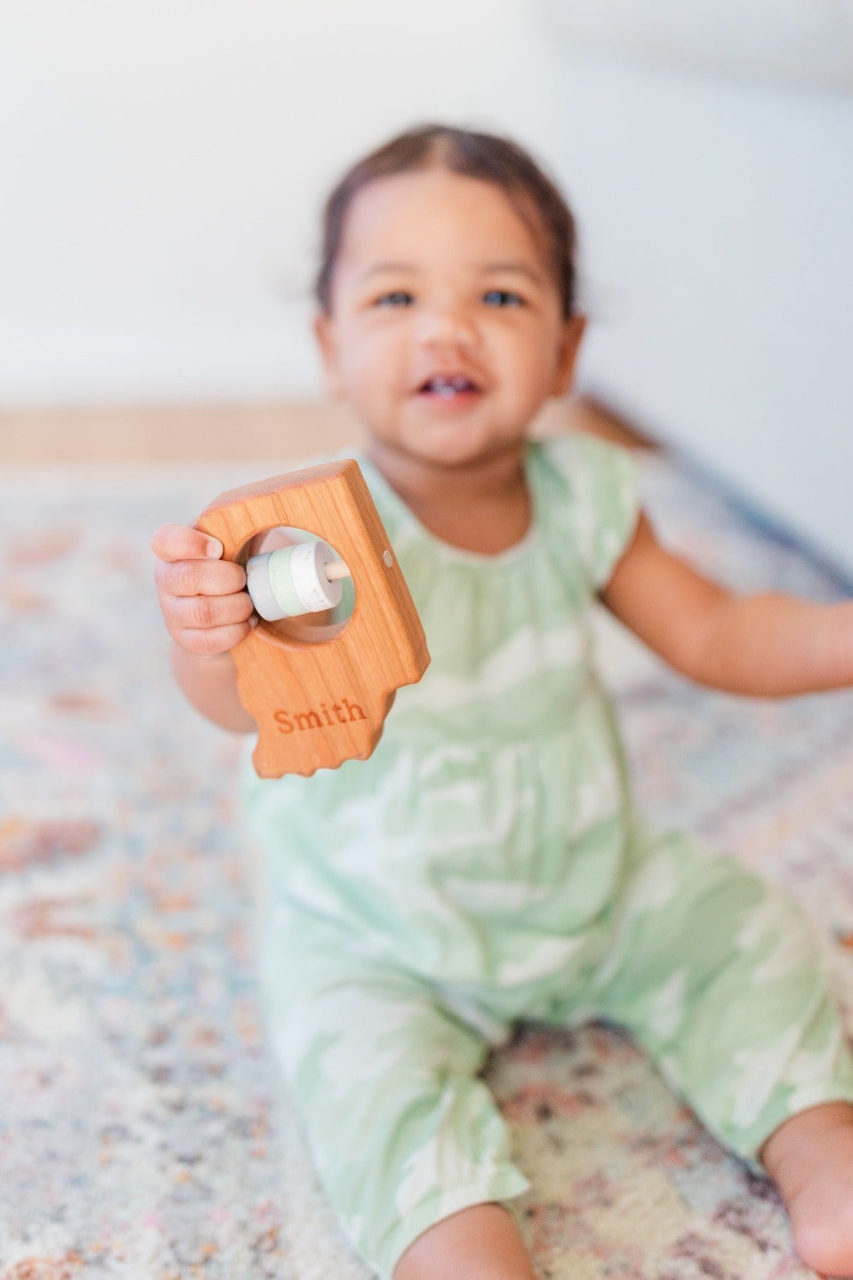 Indiana State Wooden Baby Rattle™ - Norani Baby