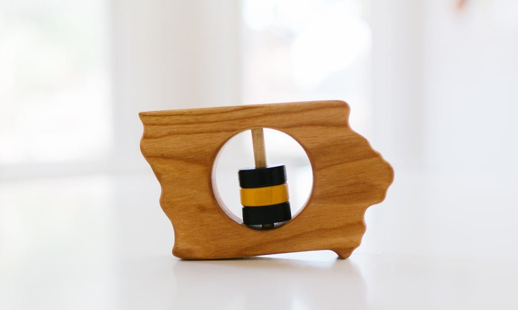 Iowa State Wooden Baby Rattle™ - Norani Baby